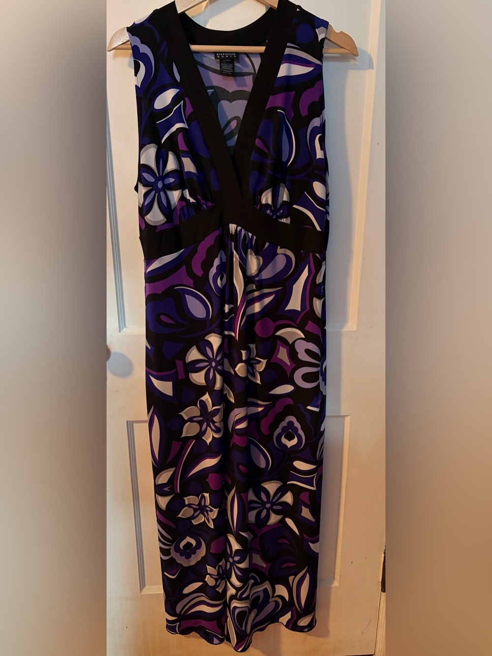 Women's Purple Boho Print Maxi Dress